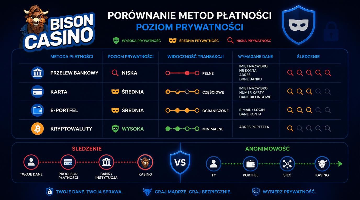 Porównanie prywatności metod płatności